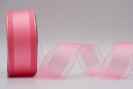 Pink Sheer Mid Herringbone Design Ribbon_K1754-150